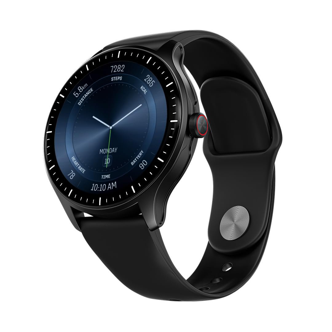 Boat Valour Watch 1 GPS, AI Based Auto Gym Mode,Built-in GPS, Advanced X2 Chip, 6-axis sensors, 3 ATM,15 Days Battery,1.43″ AMOLED Display w/Gorilla Glass Smart Watches for Men & Women (Active Black)